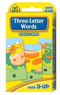 School Zone Three Letter Words Puzzle Cards