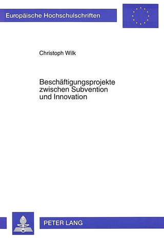 Beschäftigungsprojekte zwischen Subvention und Innovation