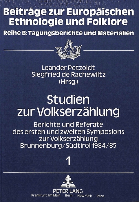 Studien zur Volkserz&auml;hlung - 