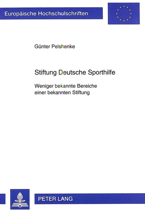 Stiftung Deutsche Sporthilfe - G&uuml;nter Pelshenke