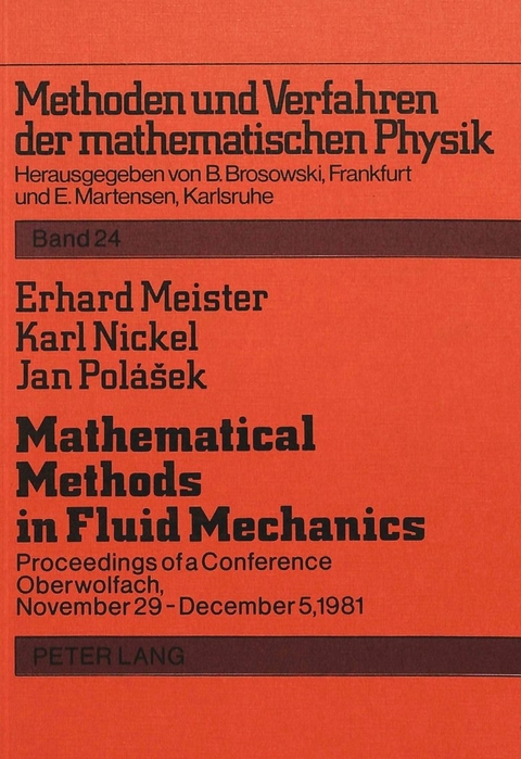 Mathematical Methods in Fluid Mechanics- Mathematische Methoden der Str&ouml;mungsmechanik - 