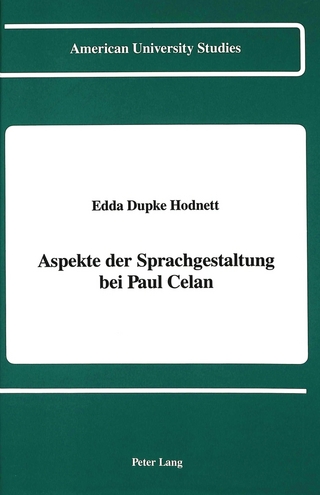 Aspekte der Sprachgestaltung bei Paul Celan