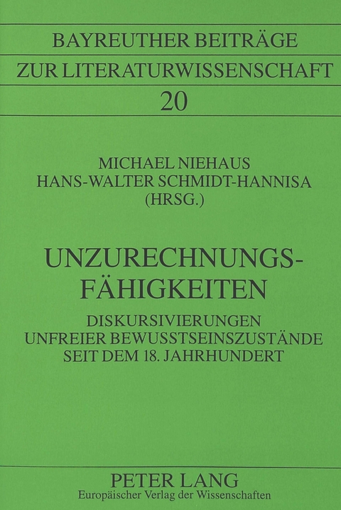 Unzurechnungsf&auml;higkeiten - 