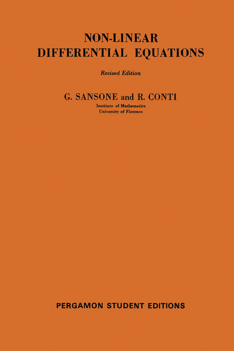 Non-Linear Differential Equations -  R. Conti,  G. Sansone
