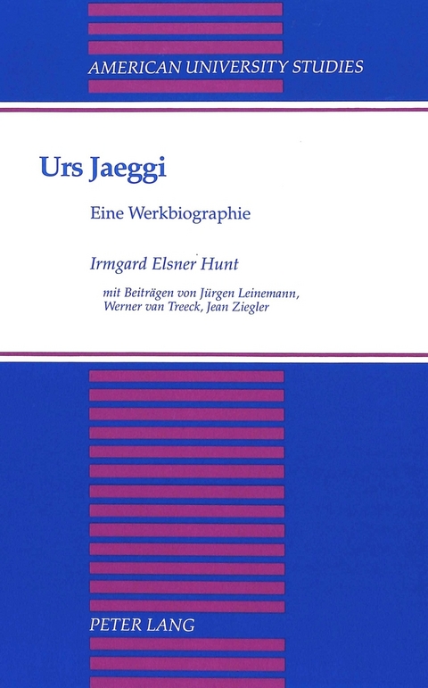 Urs Jaeggi - Irmgard Elsner Hunt
