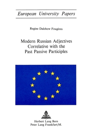 Modern Russian Adjectives Correlative with the Past Passive Participles