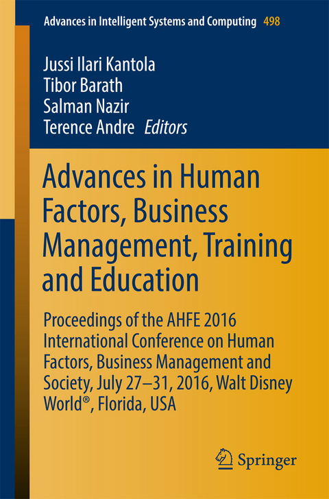 Advances in Human Factors, Business Management, Training and Education - 