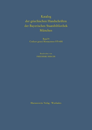 Codices graeci Monacenses 575 – 650 (Handschriften des Supplements)