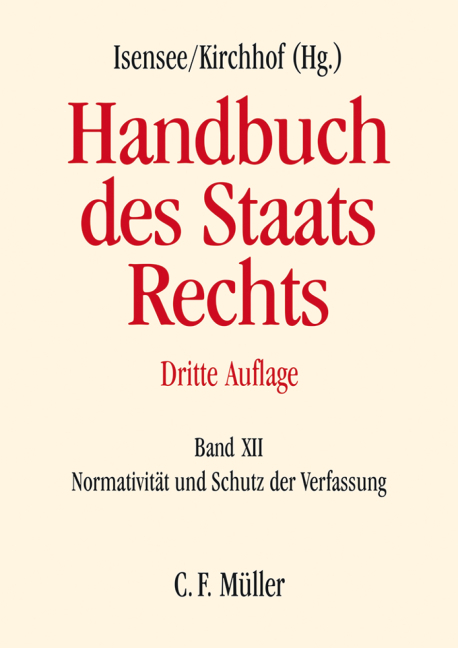 Handbuch des Staatsrechts - Peter Badura, Ulrich Battis, Martin Borowski, Wolfram Cremer, Otto Depenheuer, Christoph Enders, Meinhard Hilf, Ulrich Hufeld, Josef Isensee, Matthias Jestaedt, Thorsten Kingreen, Eckart Klein, Gregor Kirchhof, Paul Kirchhof, Markus Kotzur, Charlotte Kreuter-Kirchhof, Karl-Heinz Ladeur, Heinrich Lang, Wolfgang M&auml;rz, Jochen Rozek, Hans-Peter Schneider, Utz Schliesky, Kyrill-Alexander Schwarz, Christian Starck, Uwe Volkmann