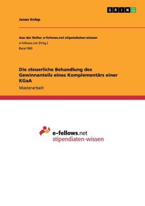 Die steuerliche Behandlung des Gewinnanteils eines KomplementÃ¤rs einer KGaA