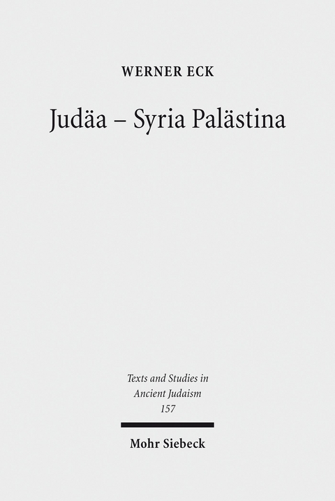 Jud&auml;a - Syria Pal&auml;stina -  Werner Eck