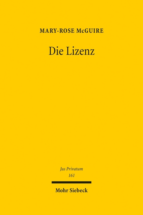 Die Lizenz -  Mary-Rose McGuire
