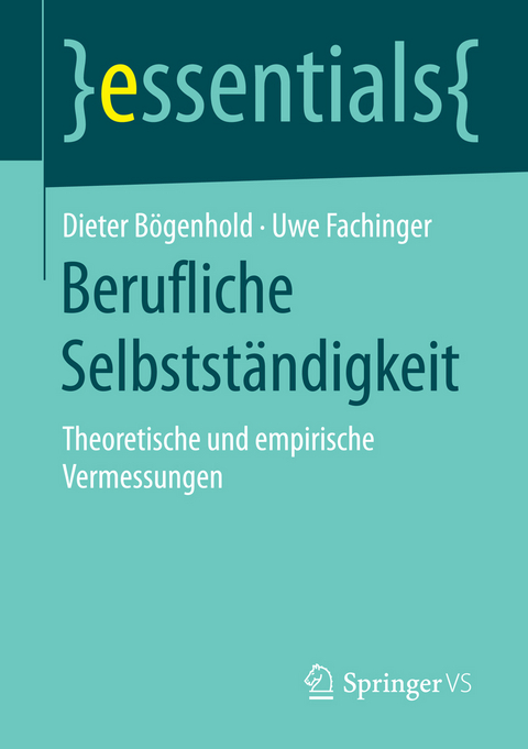 Berufliche Selbstständigkeit - Dieter Bögenhold, Uwe Fachinger
