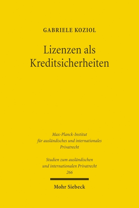 Lizenzen als Kreditsicherheiten -  Gabriele Koziol