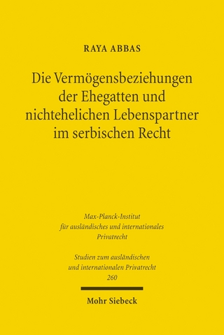 Die Vermögensbeziehungen der Ehegatten und nichtehelichen Lebenspartner im serbischen Recht