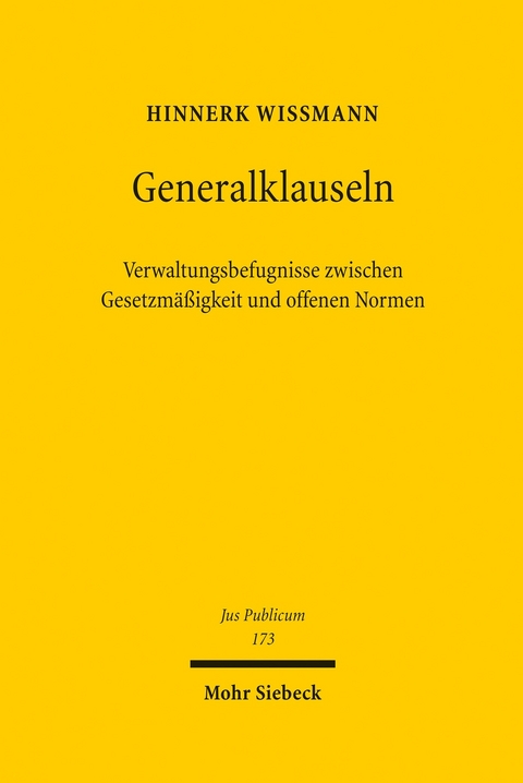 Generalklauseln -  Hinnerk Wißmann