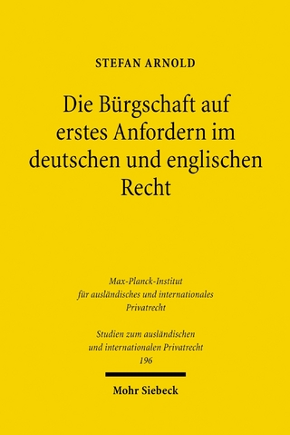 Die Bürgschaft auf erstes Anfordern im deutschen und englischen Recht