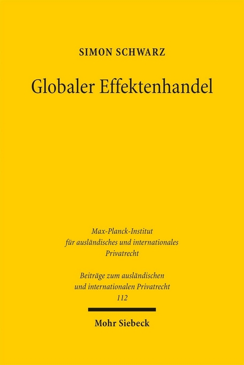 Globaler Effektenhandel -  Simon Schwarz