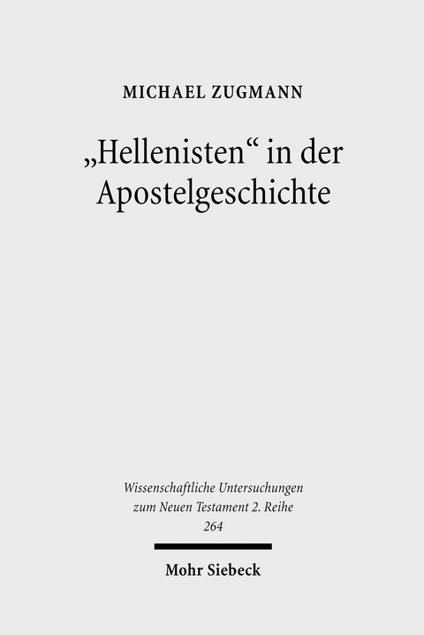 'Hellenisten' in der Apostelgeschichte -  Michael Zugmann
