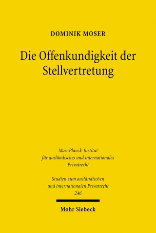 Die Offenkundigkeit der Stellvertretung