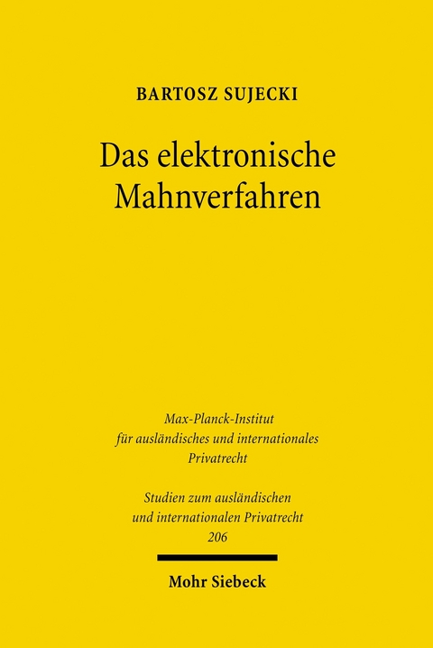 Das elektronische Mahnverfahren -  Bartosz Sujecki