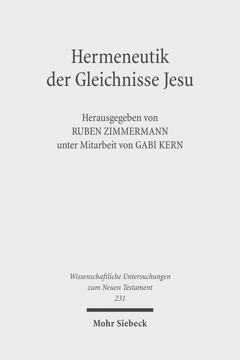 Hermeneutik der Gleichnisse Jesu - 