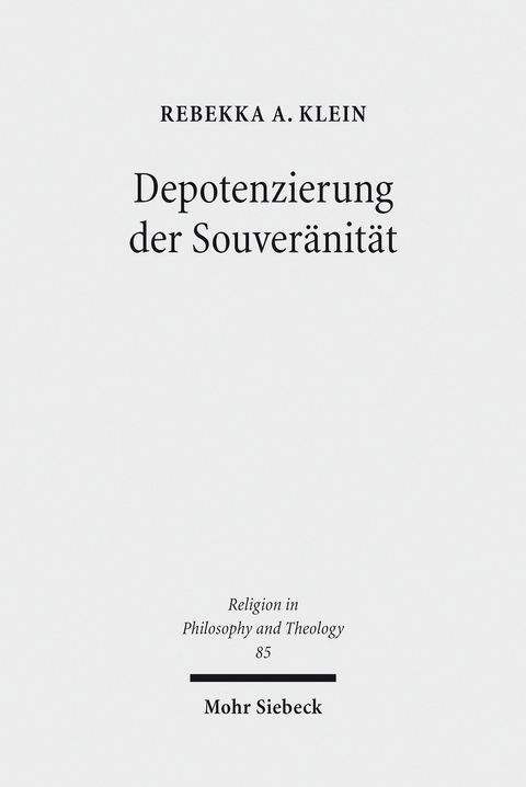 Depotenzierung der Souveränität -  Rebekka A. Klein
