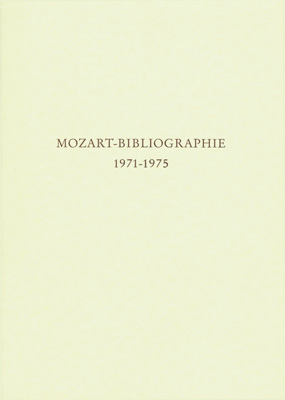 Mozart-Bibliographie / Mozart-Bibliographie - 
