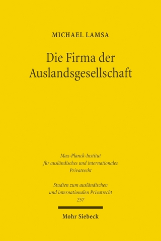 Die Firma der Auslandsgesellschaft