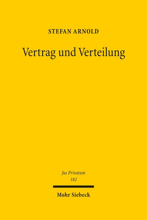 Vertrag und Verteilung -  Stefan Arnold
