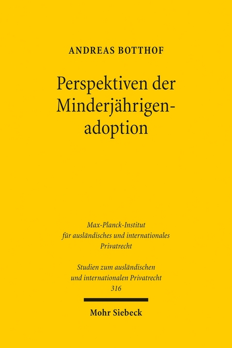 Perspektiven der Minderj&auml;hrigenadoption -  Andreas Botthof