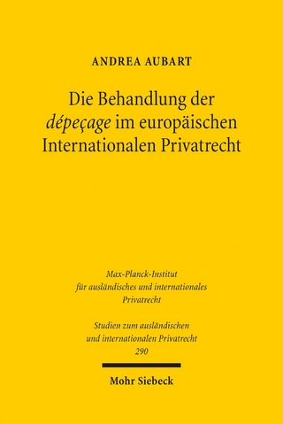 Die Behandlung der dépeçage im europäischen Internationalen Privatrecht
