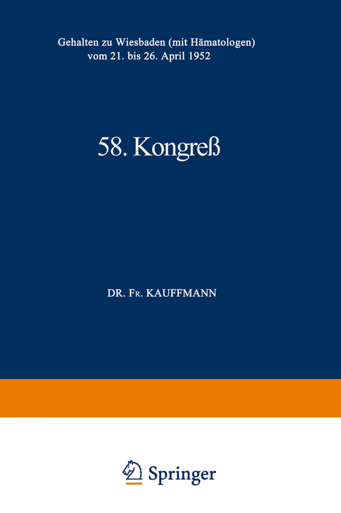 58. Kongre&szlig; - Professor Dr. Fr. Kauffmann