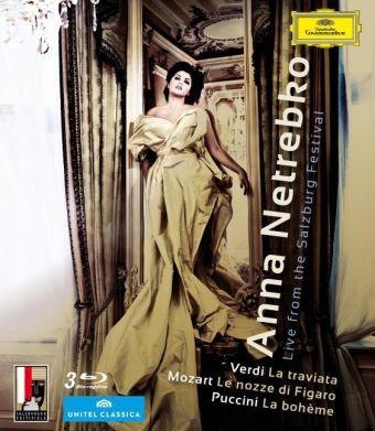 Anna Netrebko - Live aus Salzburg, 3 Blu-rays - Giuseppe Verdi, Wolfgang Amadeus Mozart, Giacomo Puccini