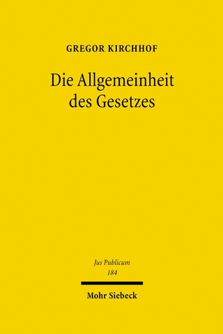 Die Allgemeinheit des Gesetzes