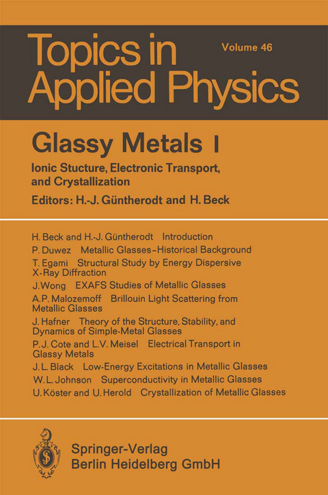Glassy Metals I - 