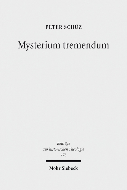 Mysterium tremendum -  Peter Sch&uuml;z