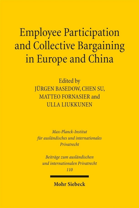 Employee Participation and Collective Bargaining in Europe and China - 