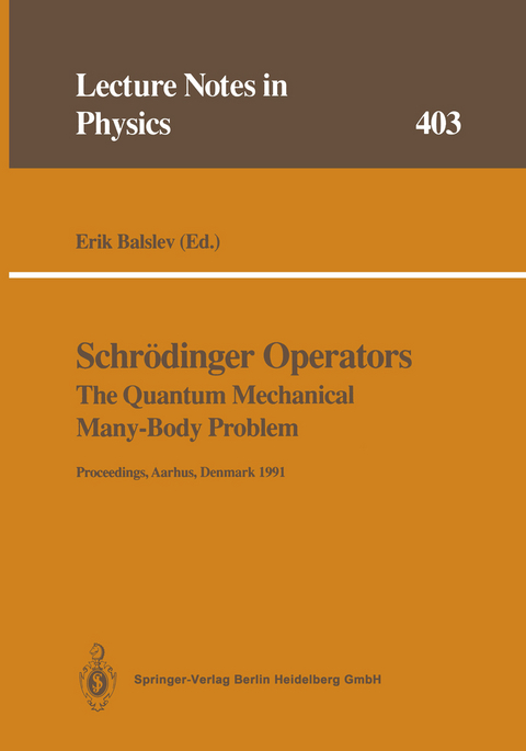 Schr&ouml;dinger Operators The Quantum Mechanical Many-Body Problem - 