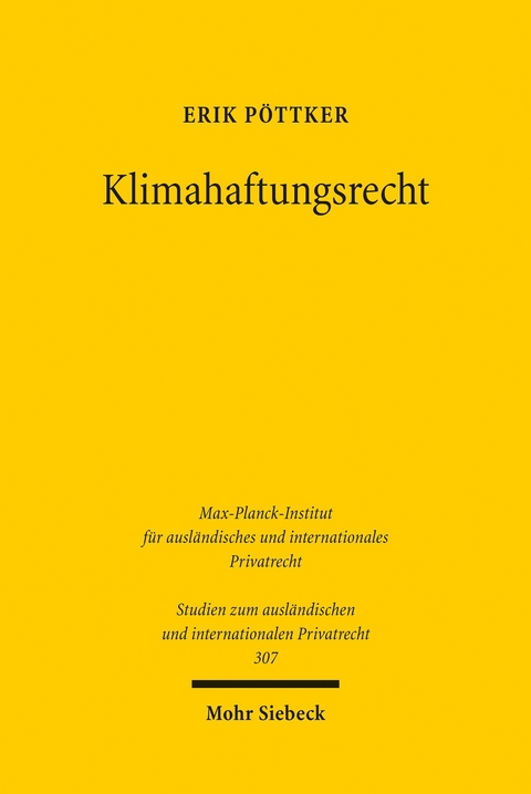Klimahaftungsrecht -  Erik P&ouml;ttker