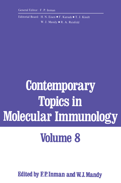 Contemporary Topics in Molecular Immunology - F. P. Inman, W. J. Mandy