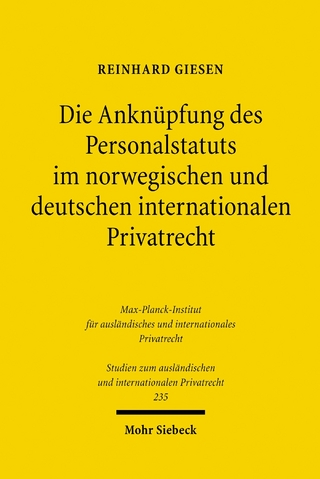 Die Anknüpfung des Personalstatuts im norwegischen und deutschen internationalen Privatrecht