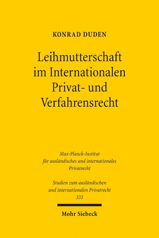 Leihmutterschaft im Internationalen Privat- und Verfahrensrecht