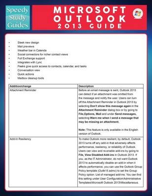 Microsoft Outlook 2013 Guide (Speedy Study Guide) -  Speedy Publishing LLC