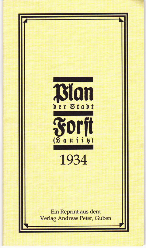 Plan der Stadt Forst (Lausitz) 1934 - 