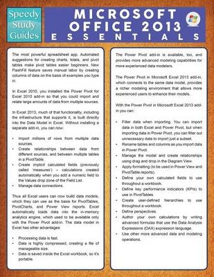 Microsoft Office 2013 Essentials (Speedy Study Guide)
