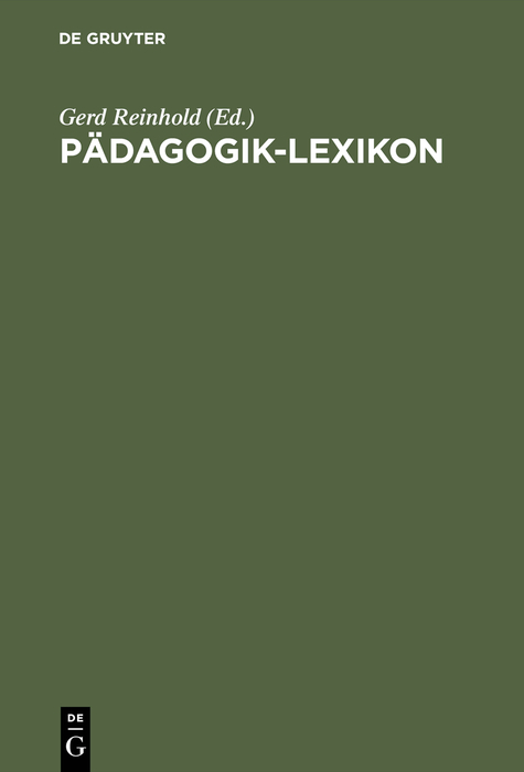 P&auml;dagogik-Lexikon - 