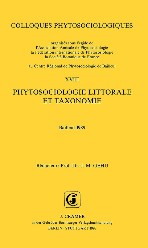 Phytosociologie Littorale et Taxonomie