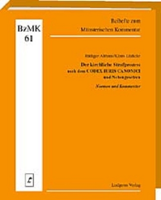 Der kirchliche Strafprozess nach dem CODEX IURIS CANONICI und Nebengesetzen