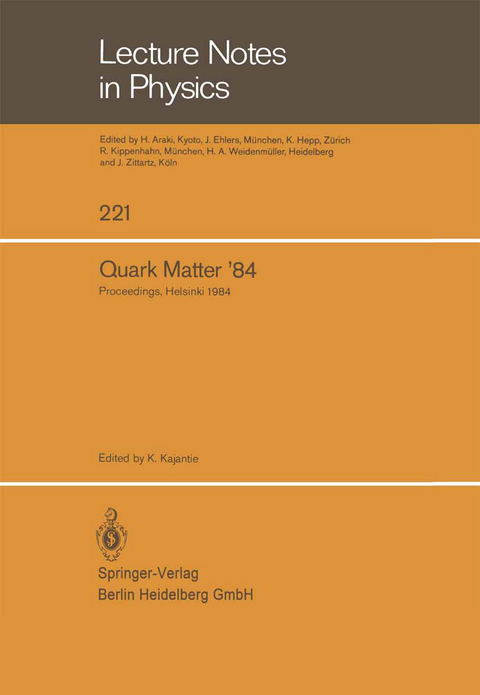 Quark Matter &rsquo;84 - 